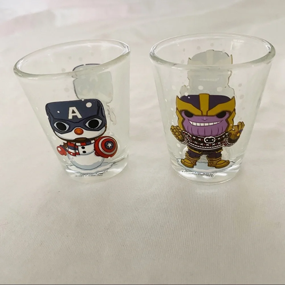 MARVEL NEW set of 2 collector toothpick/shot glass
